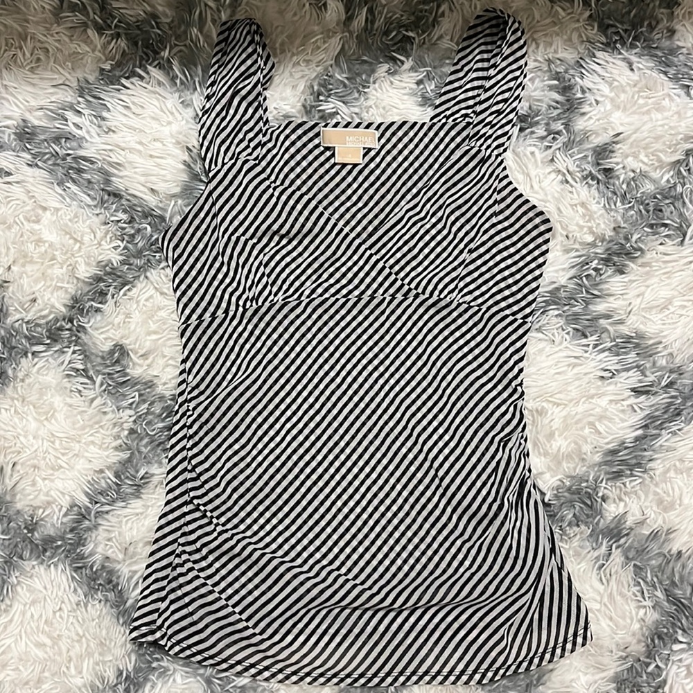 Black and white stripe tank